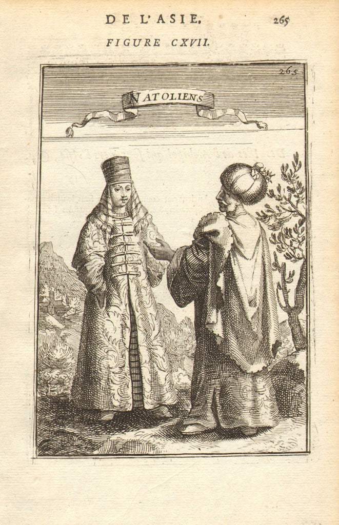 TURKISH COSTUME. 'Natoliens'. Anatolians in traditional dress. MALLET 1683
